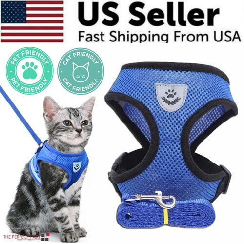 Cat Dog Pet Harness Adjustable Control Vest Dogs Reflective S M L XL