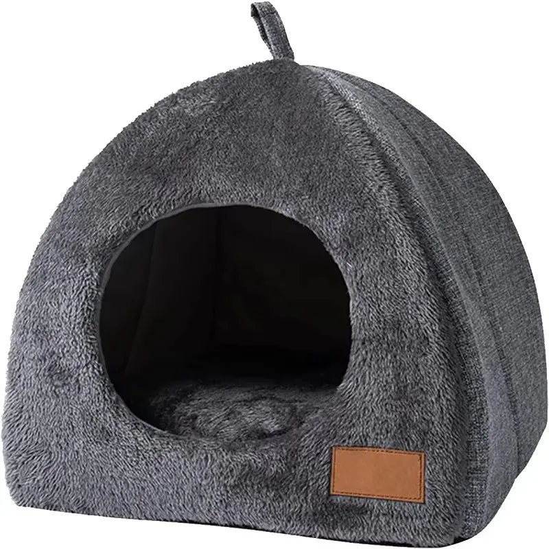 Cat Nest Triangle Warm Closed Cat House Pet Nest Cute Thickened Deep Sleep Dog Nest Pet Supplies Closed Cat Tents Bed